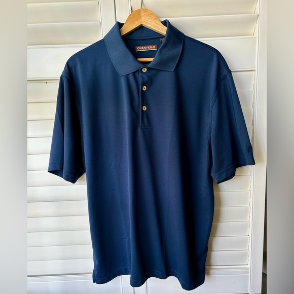 Cubavera Other - Navy Ribbed Polo Shirt